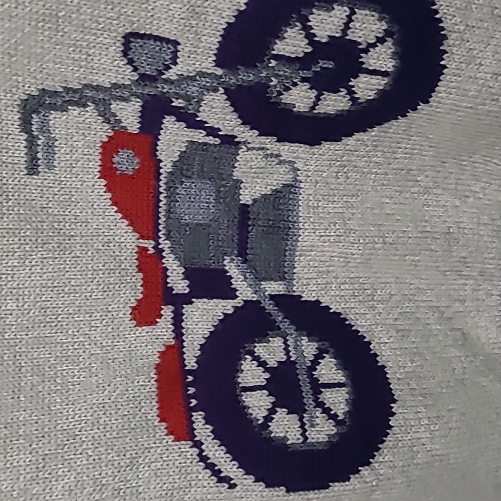 NWT  BOYS And Toddler Plaid Moose Motorcycle Sweater - Picture 2 of 3
